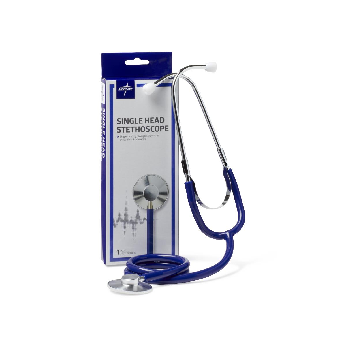 Medline Lightweight Single-Head Stethoscope 22" Tubing