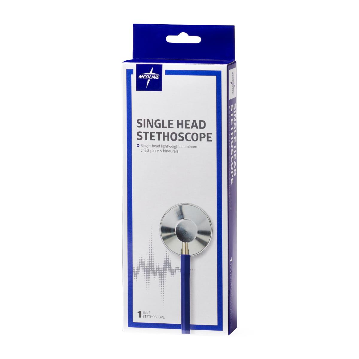 Medline Lightweight Single-Head Stethoscope 22" Tubing