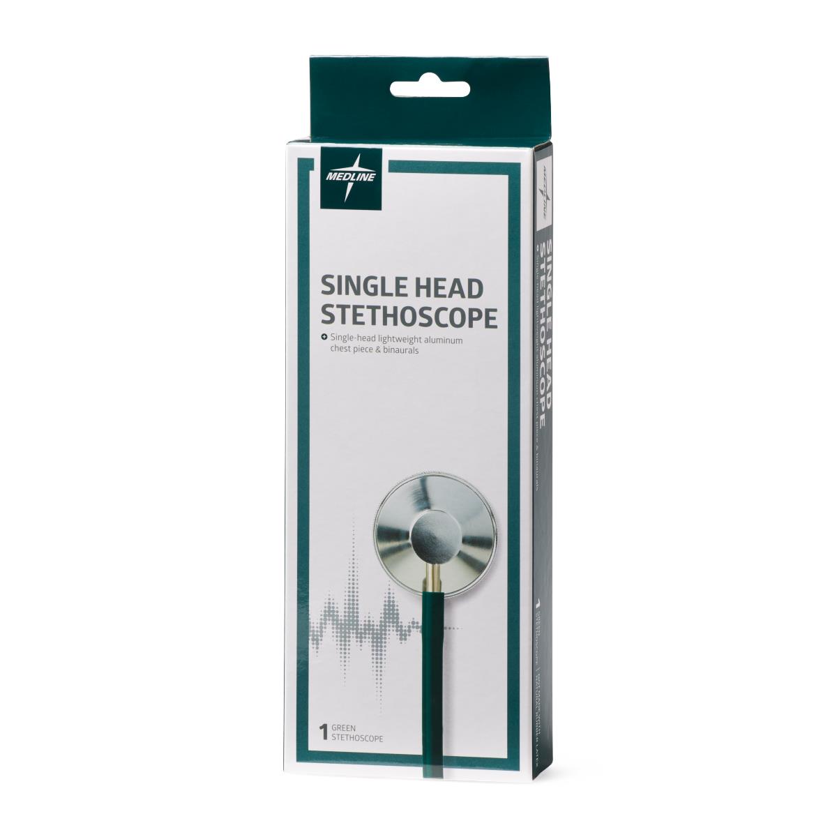Medline Lightweight Single-Head Stethoscope 22" Tubing