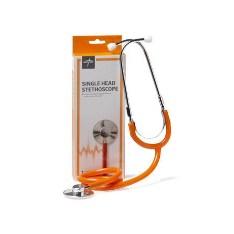 Stethoscope Lightweight Single Head Thick Walled Orange 22" Tubing
