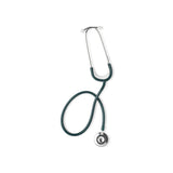 Stethoscope Light Weight Thick Walled Dual Head Silver Chestpiece 22"tube Hunter Green Each