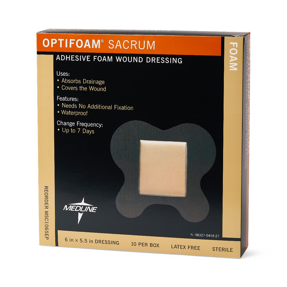 Optifoam Adhesive Foam Dressing Sacral 15cm X 14cm Box/10 Each