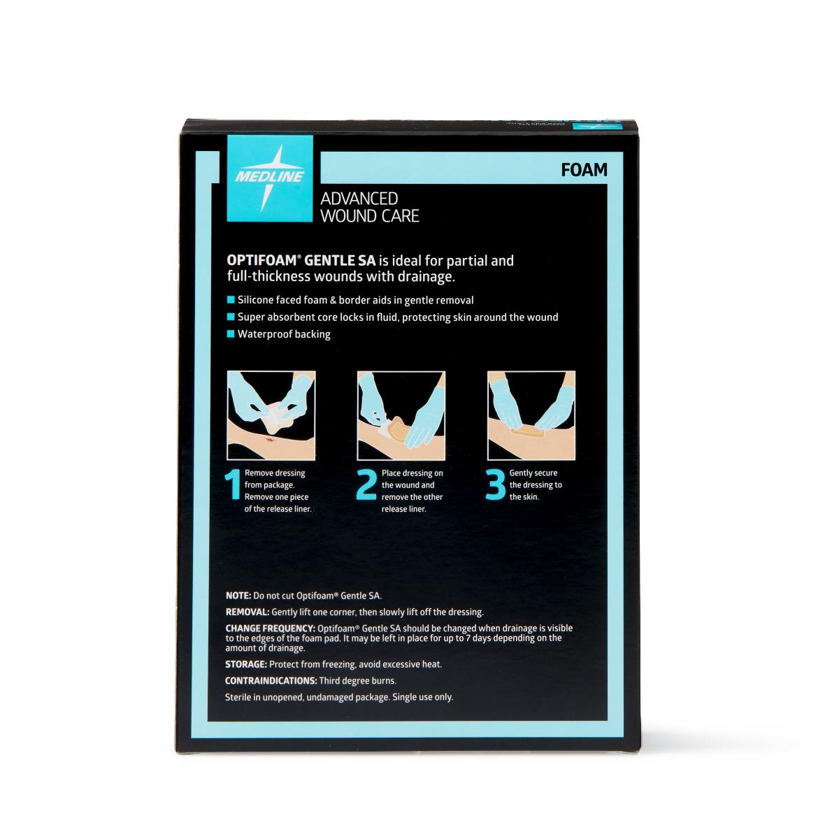 Optifoam Gentle Silicone-Faced Foam Wound Dressings