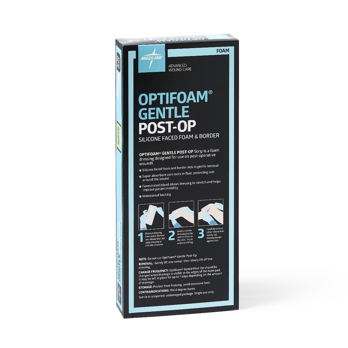 Optifoam Gentle Post-Op Foam Wound Dressings Silicone Adhesive Super Absorbent Foam Dressing With Border