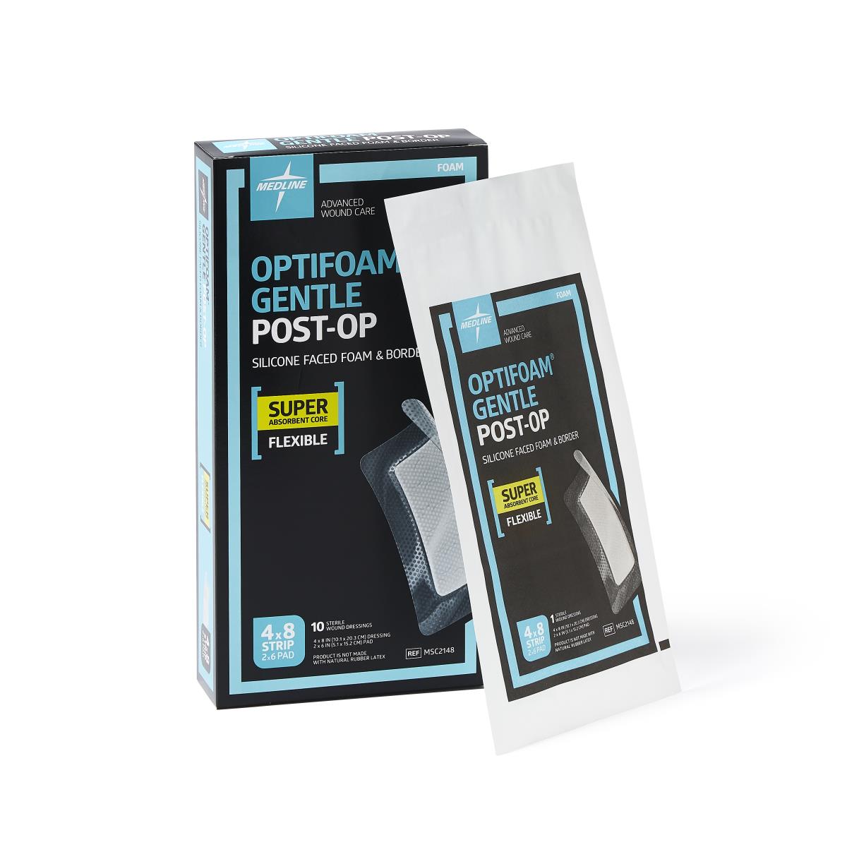 Optifoam Gentle Post-Op Foam Wound Dressings Silicone Adhesive Super Absorbent Foam Dressing With Border