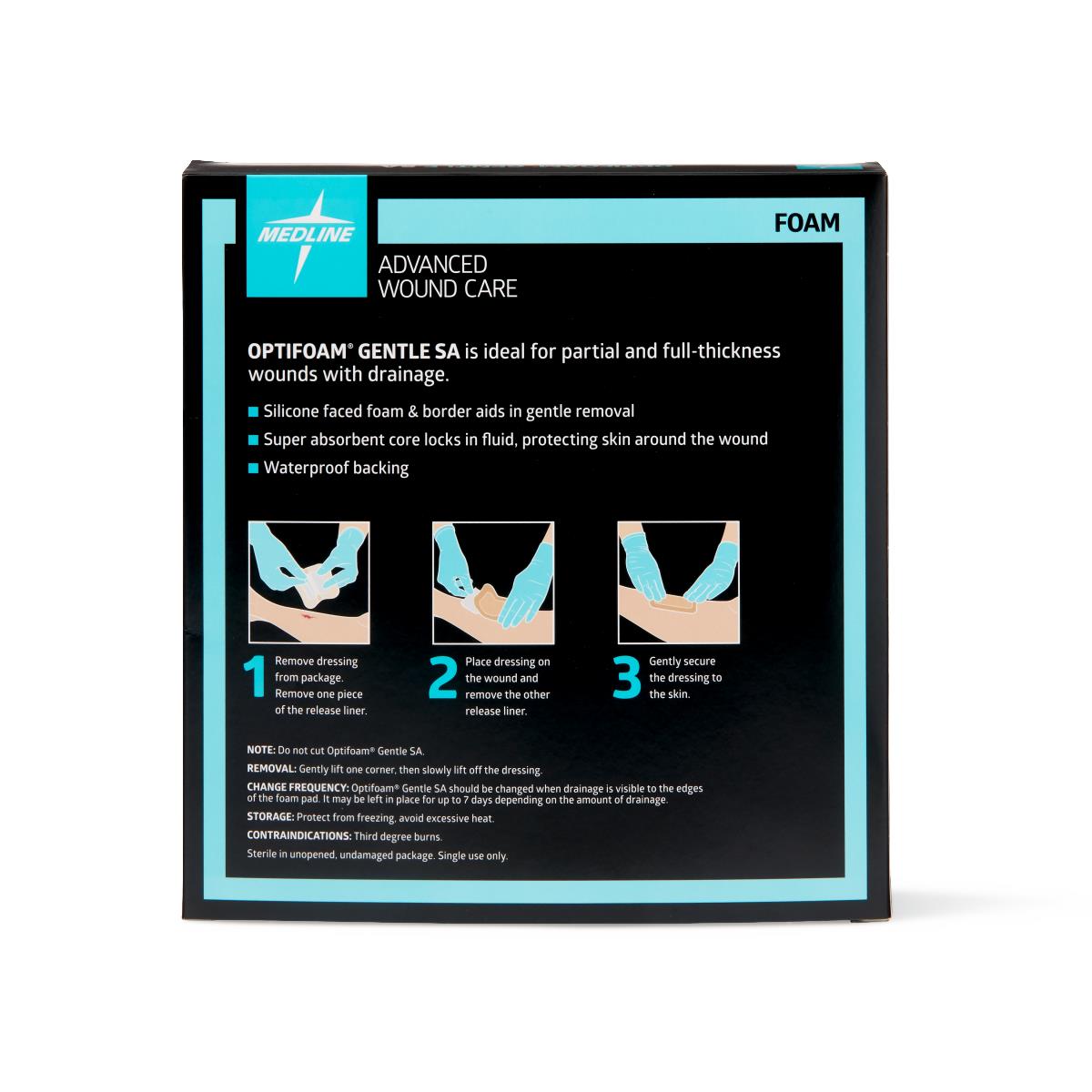 Optifoam Gentle Silicone-Faced Foam Wound Dressings