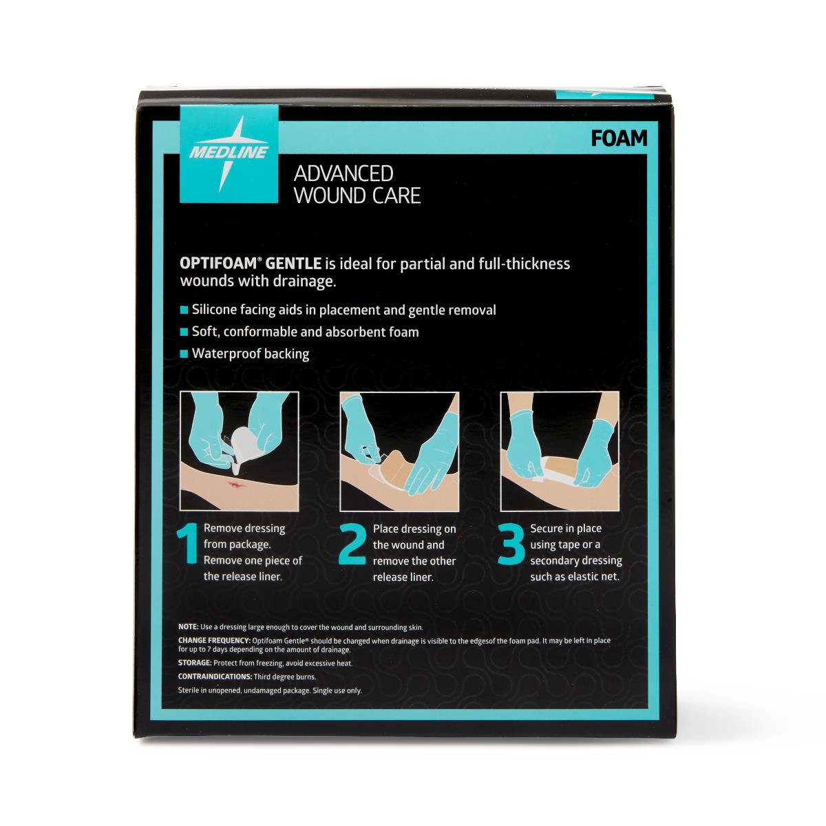 Optifoam Gentle Silicone Foam Dressing Without Border