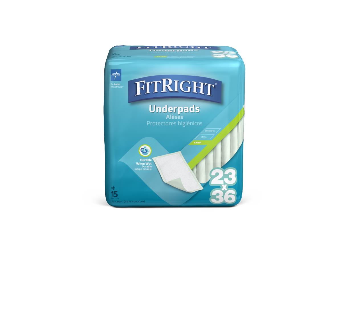 Underpad Disposable Deluxe 23" X 36" Packages Of 15 Case/150