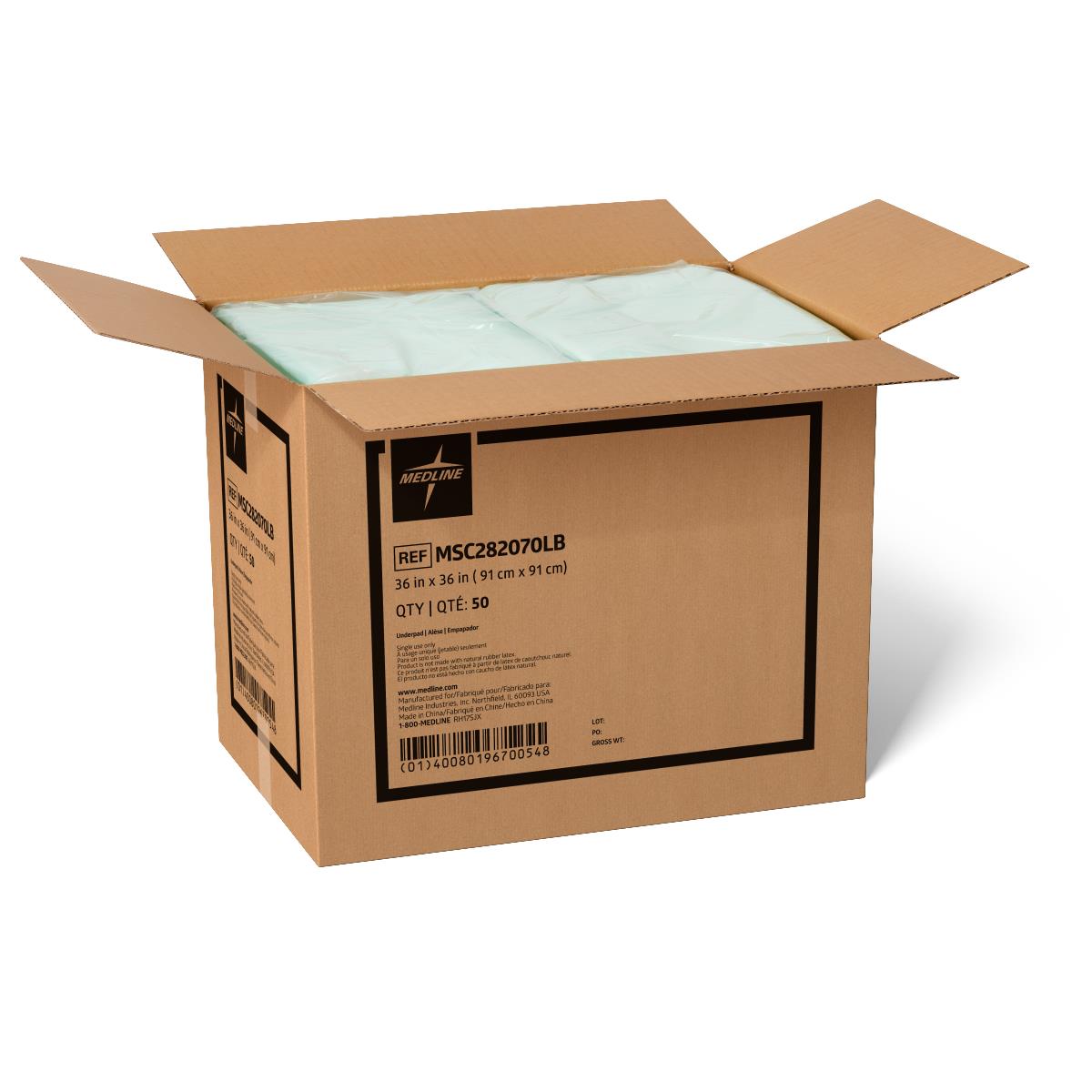 Medline Disposable Fluff and Polymer Underpads
