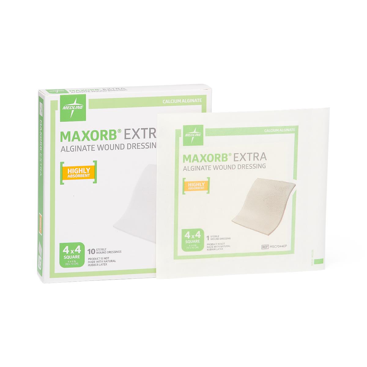 Maxorb Extra Calcium Alginate Wound Dressing 10cm X 10cm Box/10 Each