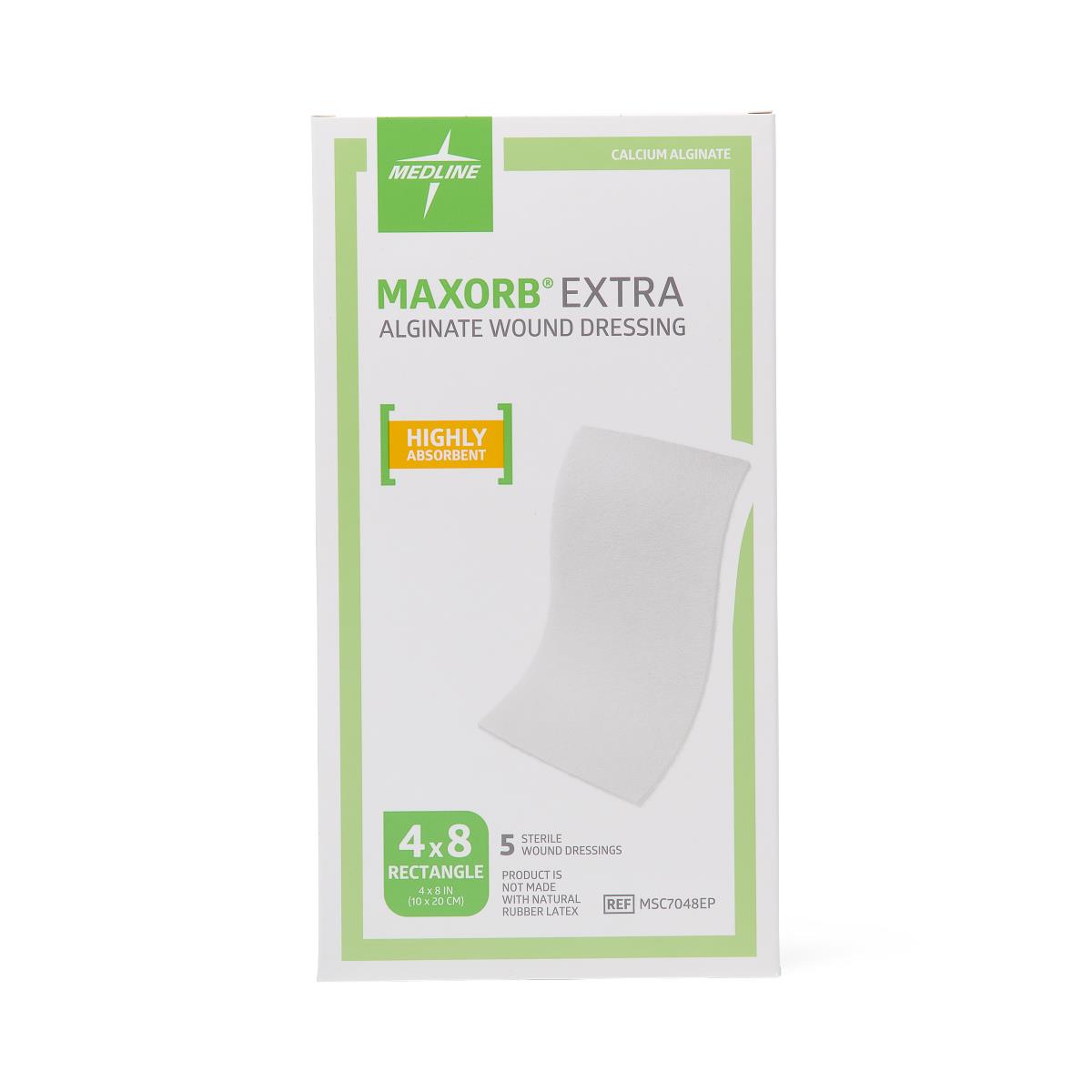 Maxorb Extra Calcium Alginate Wound Dressing 10cm X 20cm Case/50 Each