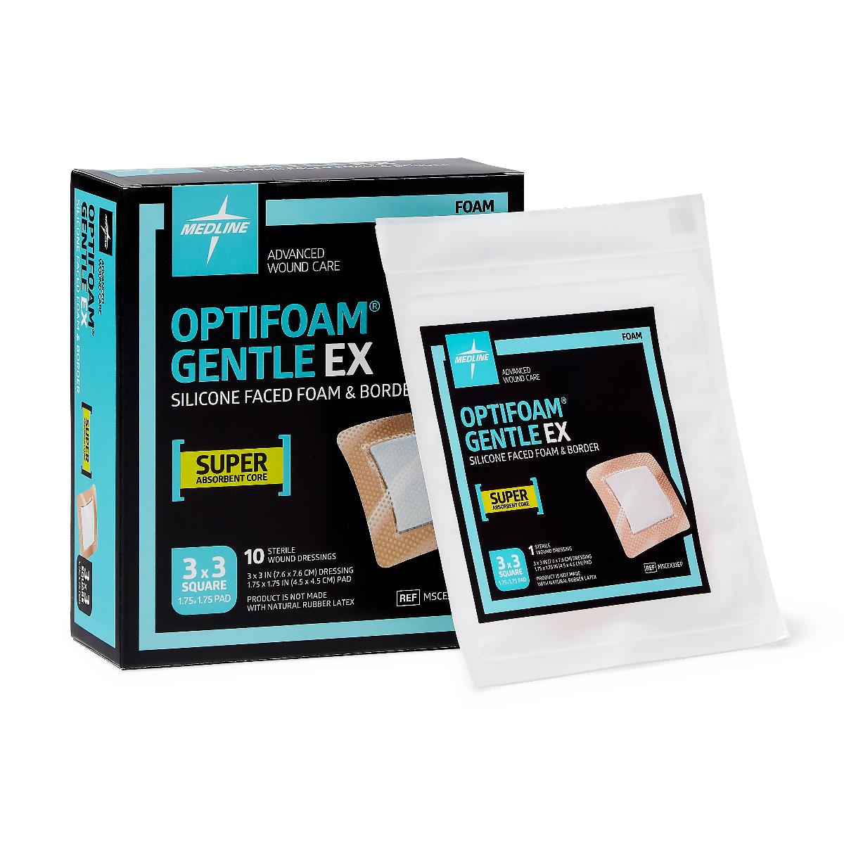 Optifoam Gentle EX Silicone-Faced Foam Wound Dressings