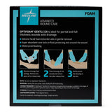 Optifoam Gentle EX Silicone-Faced Foam Wound Dressings