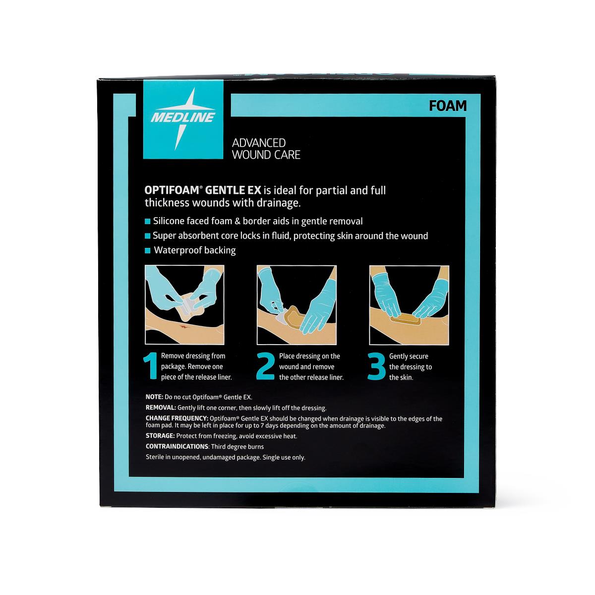 Optifoam Gentle EX Silicone-Faced Foam Wound Dressings