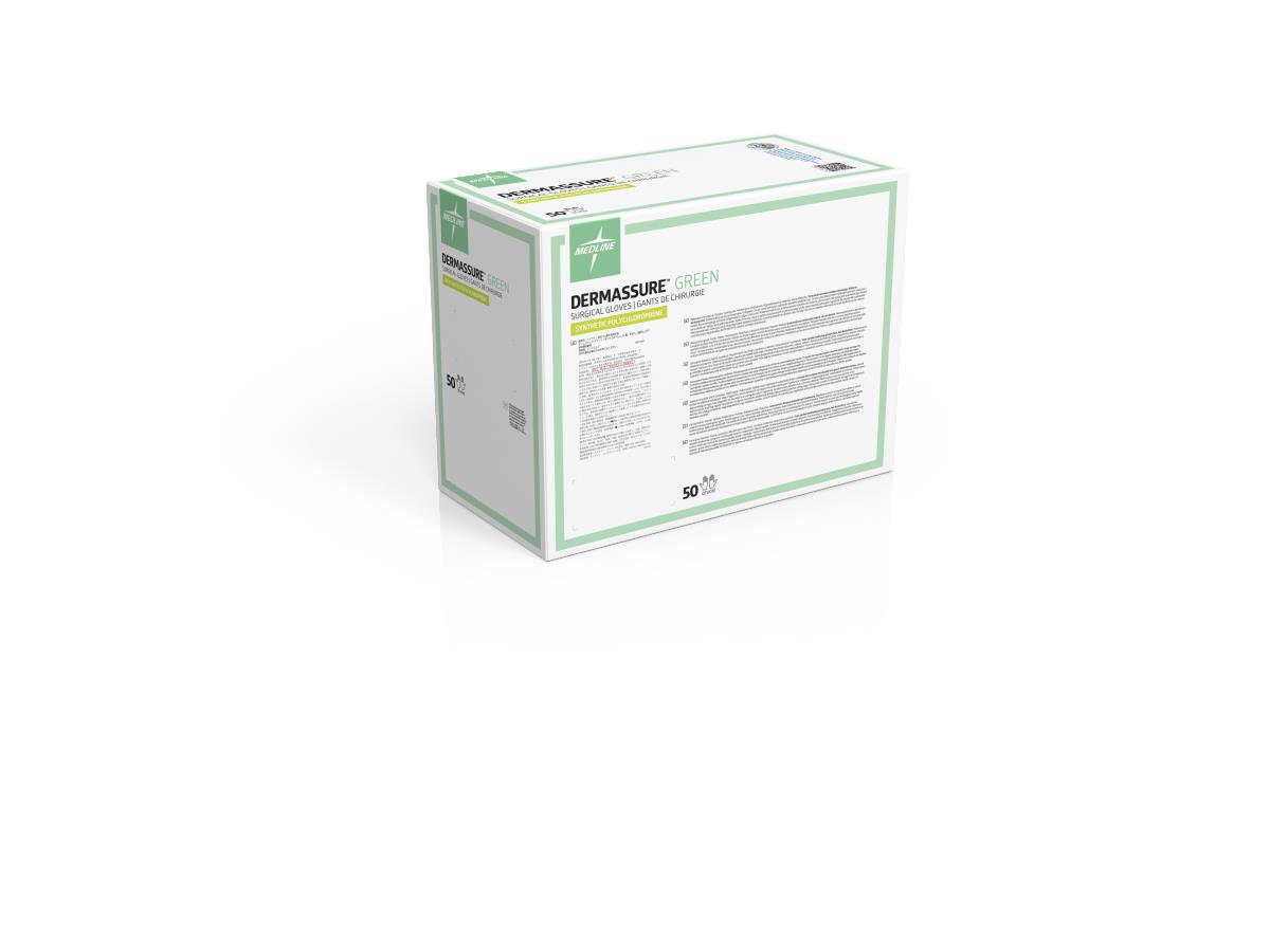 DermAssure Sterile Powder-free Polyisoprene Surgical Glove Green