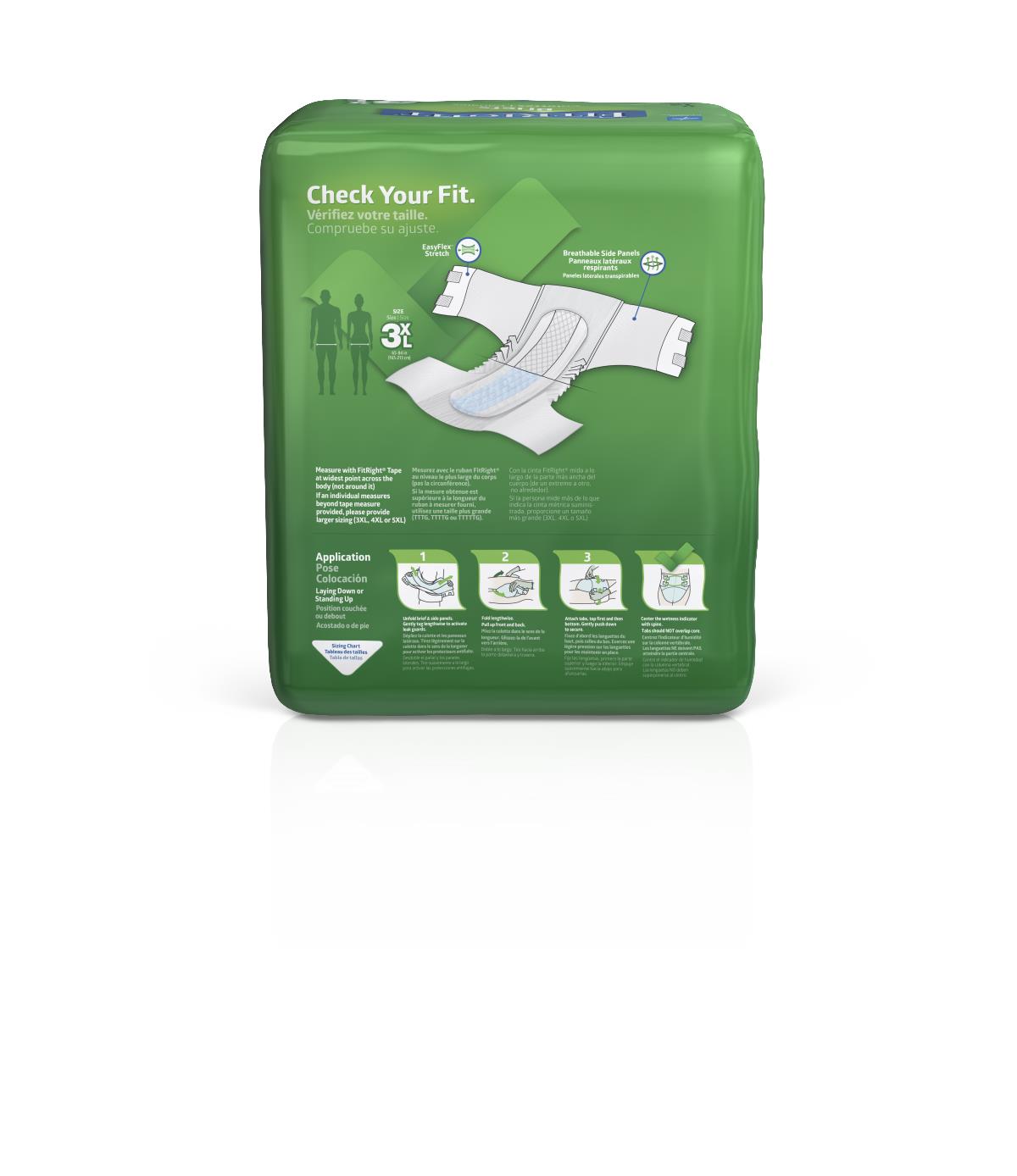 Fitright Bariatric Breif Heavy Absorbency 3xl For 65â€-84â€ Waist. Case/48 Each