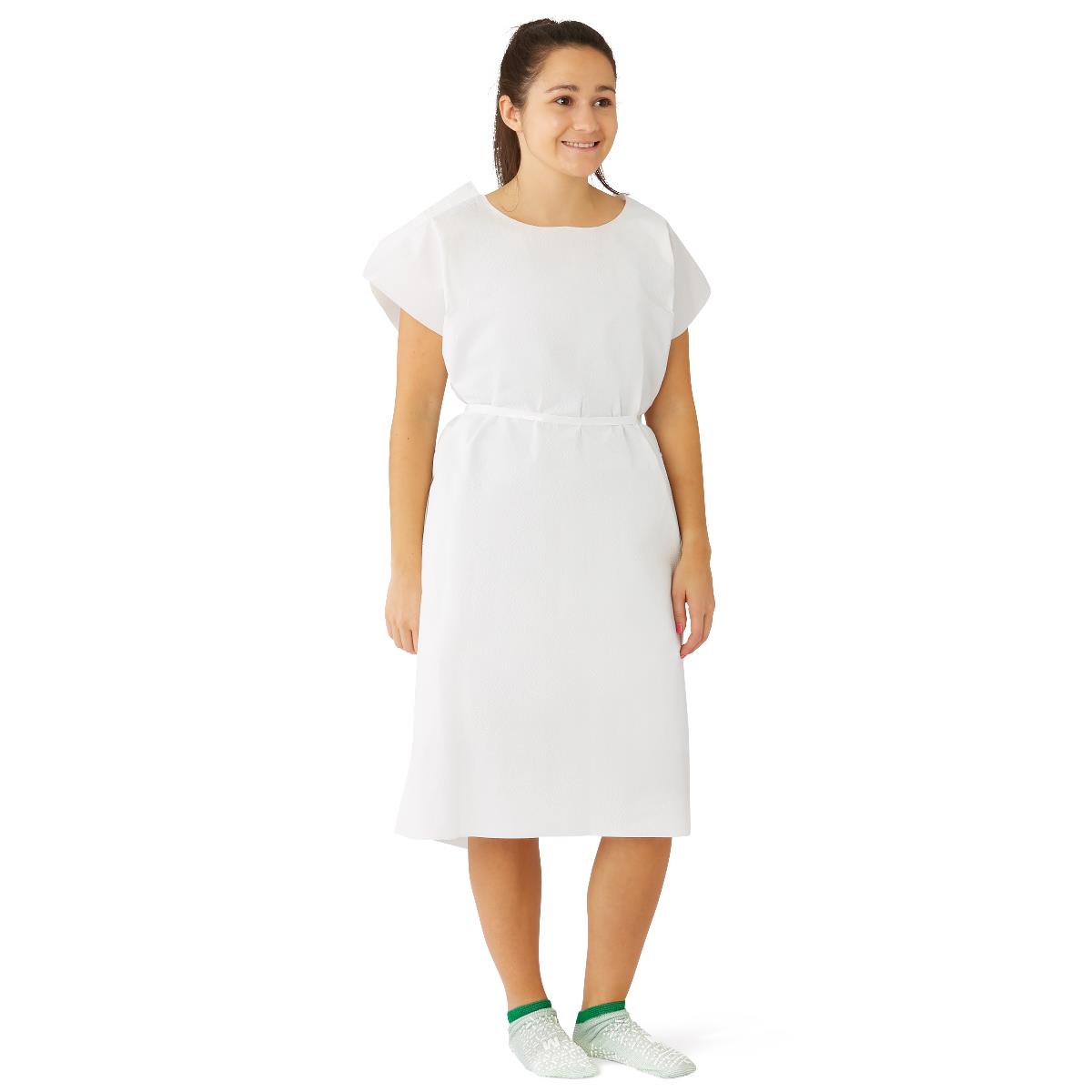 Medline Reinforced Tissue Patient Gown