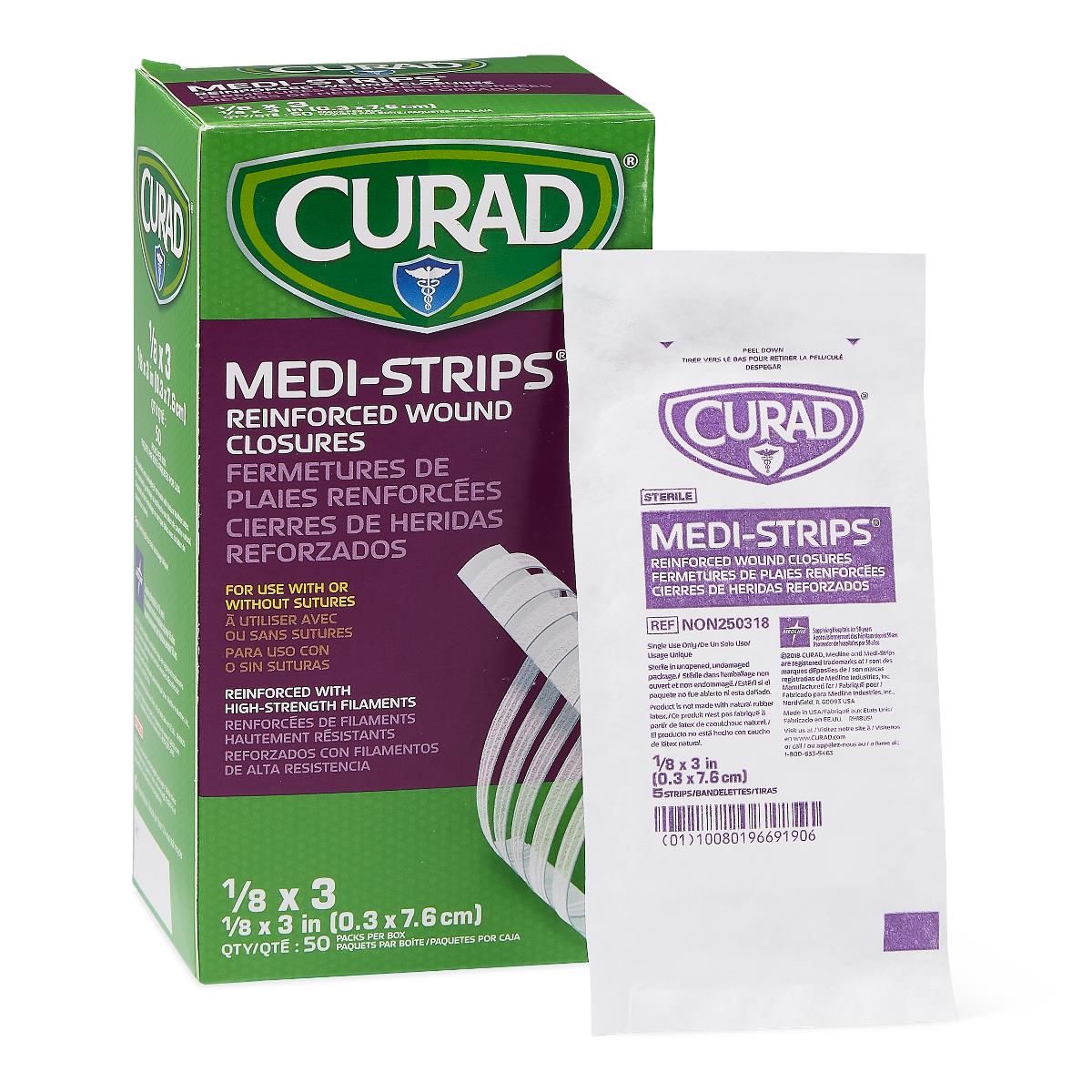 Medistrips Skin Closure Steri-strip 1/4"x3" 3/pack