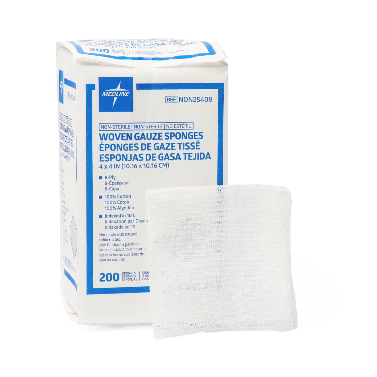 Gauze Sponge 8-ply Non-sterile 10cm X 10cm