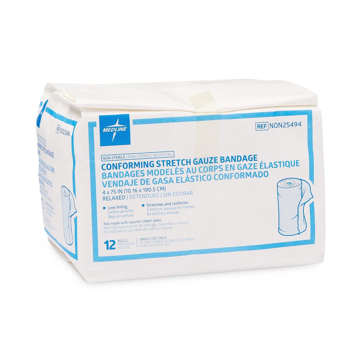 Medline Nonsterile Conforming Stretch Gauze Bandages