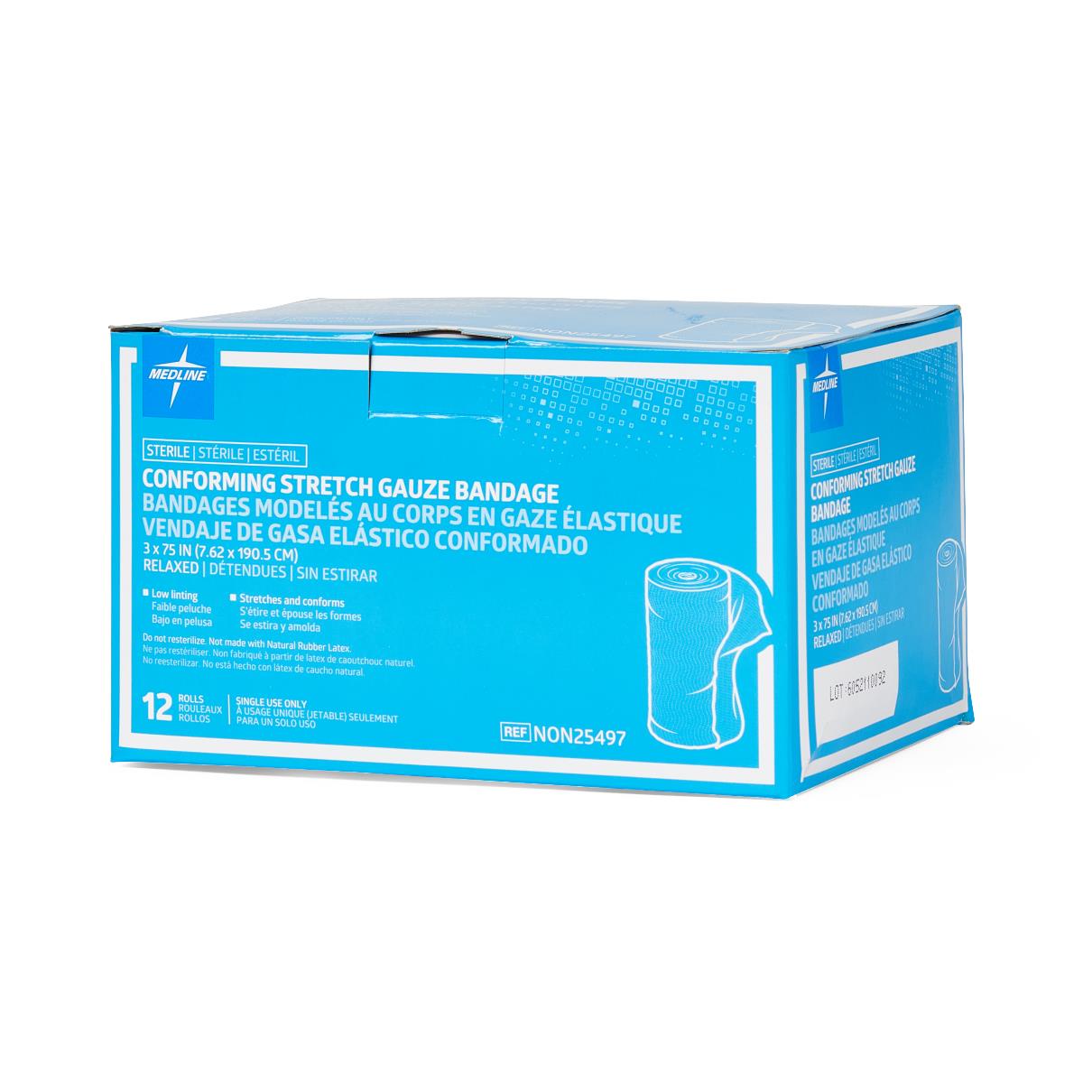 Medline Sterile Conforming Stretch Gauze Bandages