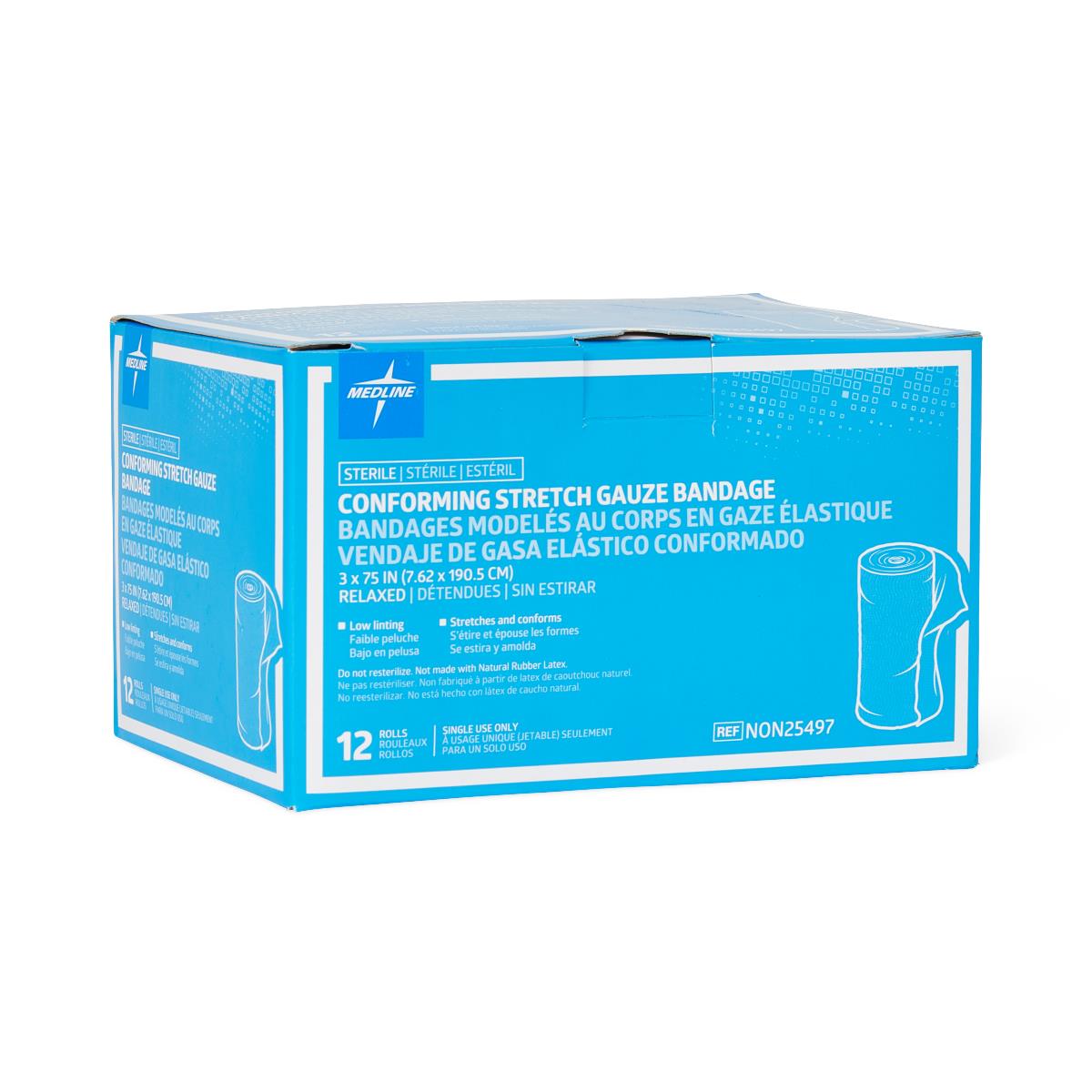 Medline Sterile Conforming Stretch Gauze Bandages