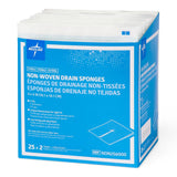 Medline Sterile Nonwoven Gauze Drain Sponges Premium 6-ply 4" x 4"