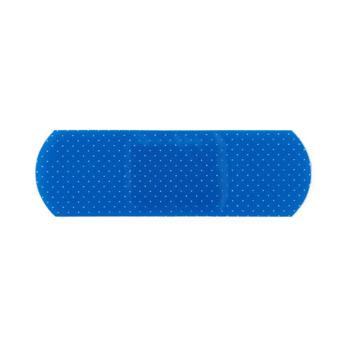 Bandage Fabric Adhesvie Strip Metal Detectable 1"x3" Sterile Blue