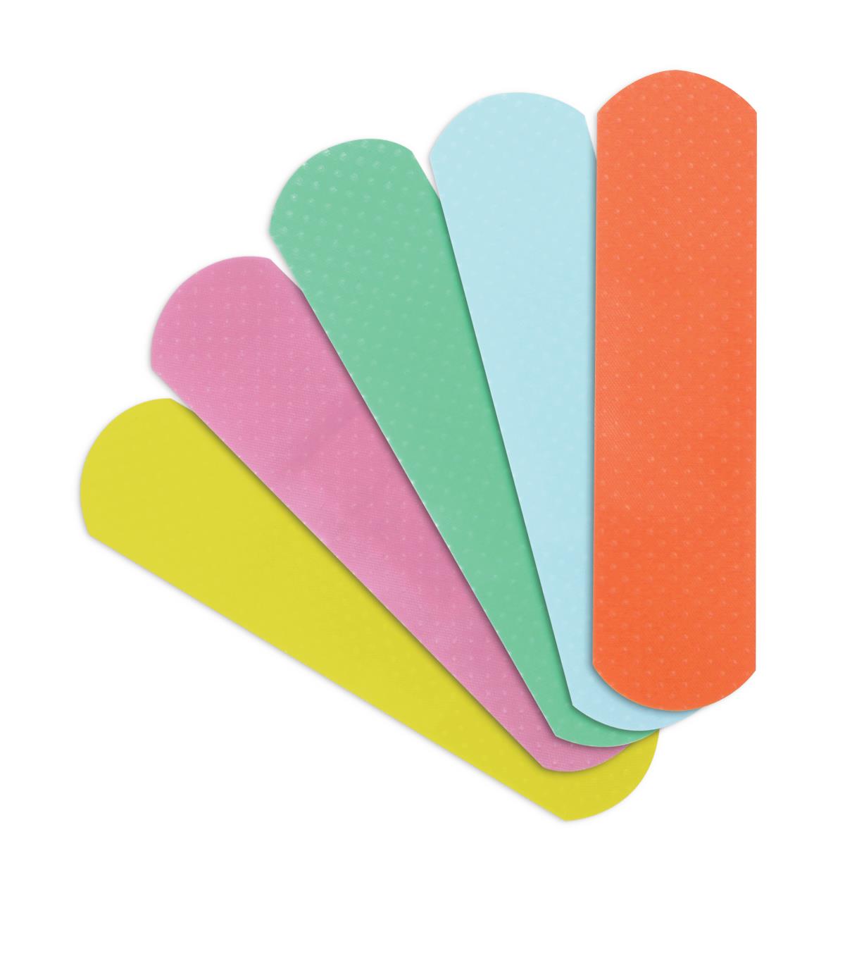 Curad Neon Colour Bandage 3/4" X 3" Assorted Colours Box/50 Each