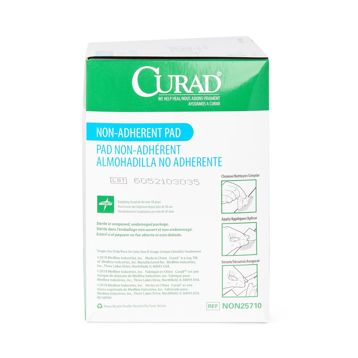 CURAD Sterile Nonadherent Dressing Pads Non-adherent Telfa Type