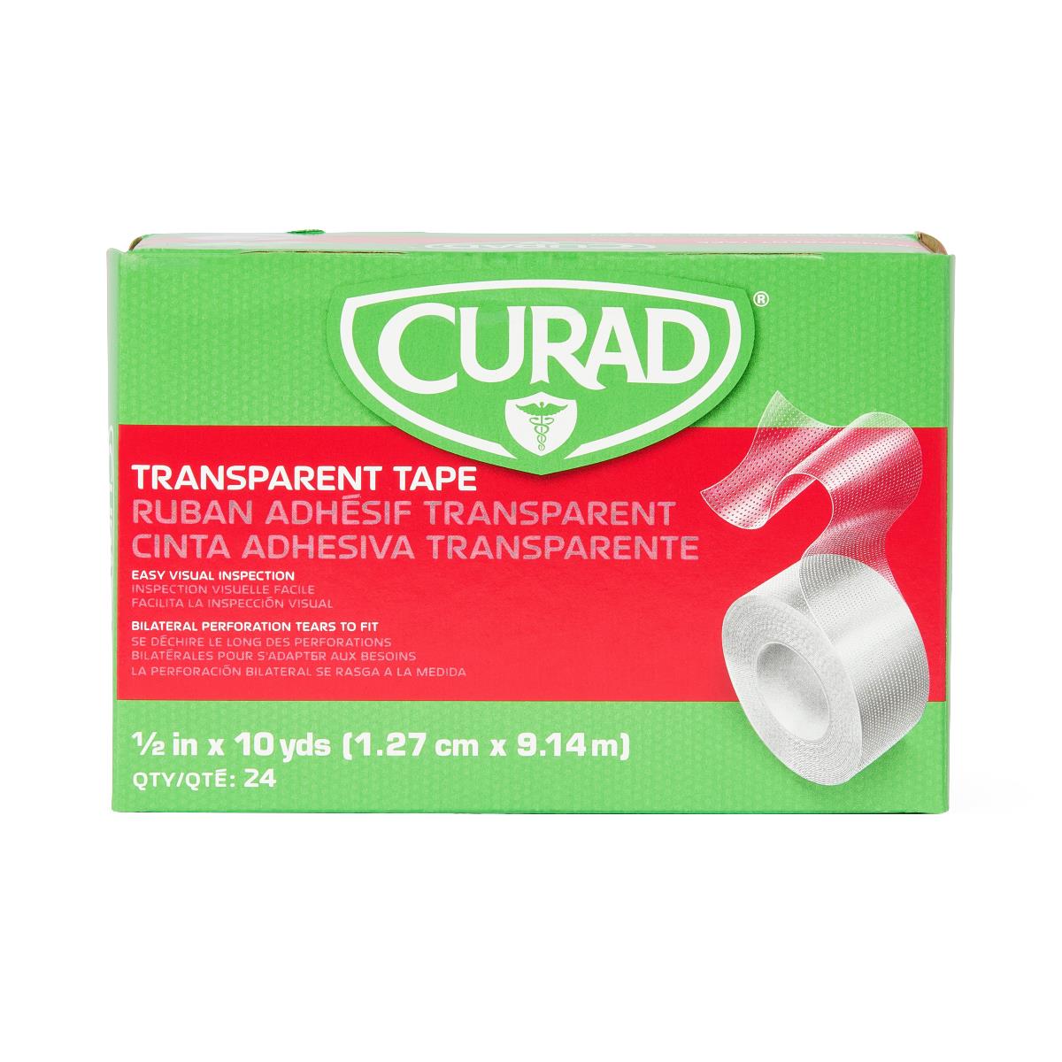 Curad Transparent Surgical Tape 1/2" X 10yrd (transpore Type) Box/24 Each