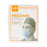 Face Mask Molded Aseptex Style With Nose Clip Blue Case/300