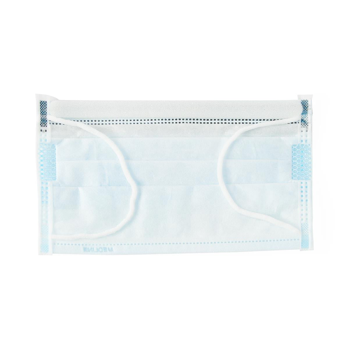 Face Mask With Shield Earloop 3ply Fluid Resistant 80 Level 1 With Anti-fog Thin Foam Strip Blue Blue Case/100 Each