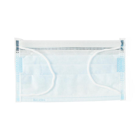 Face Mask With Shield Earloop 3ply Fluid Resistant 80 Level 1 With Anti-fog Thin Foam Strip Blue Blue Case/100 Each