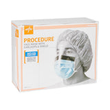Face Mask With Shield Earloop 3ply Fluid Resistant 80 Level 1 With Anti-fog Thin Foam Strip Blue Blue Case/100 Each