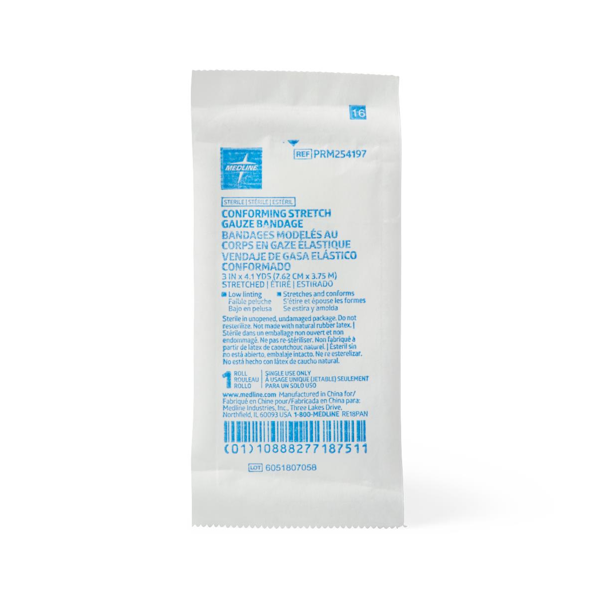 Medline Sterile Conforming Stretch Gauze Bandages
