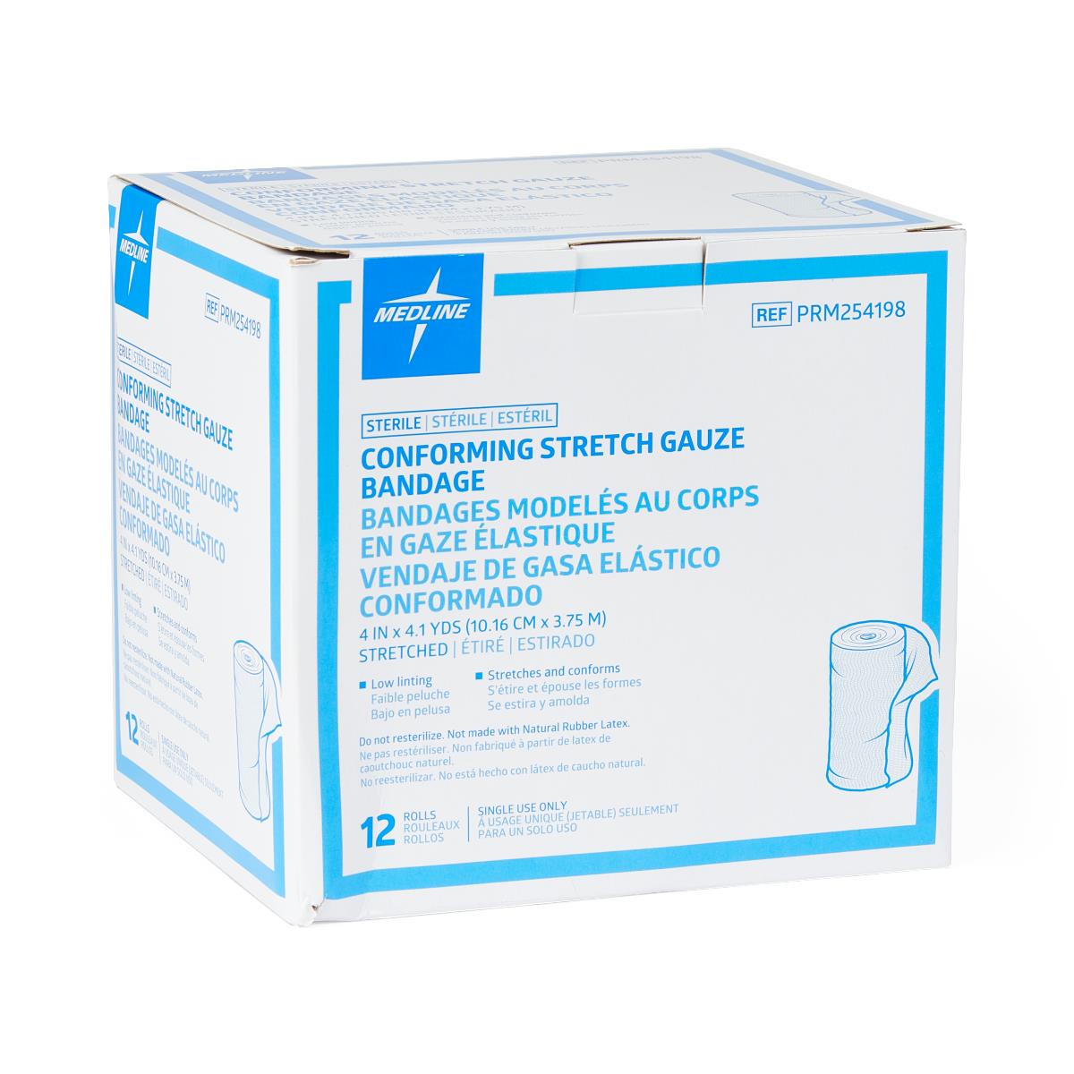 Medline Sterile Conforming Stretch Gauze Bandages