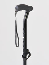 T-handle Folding Cane With 3 Pt Tip And Ergonomic Gel Grip 350lb Weightcapacityblack