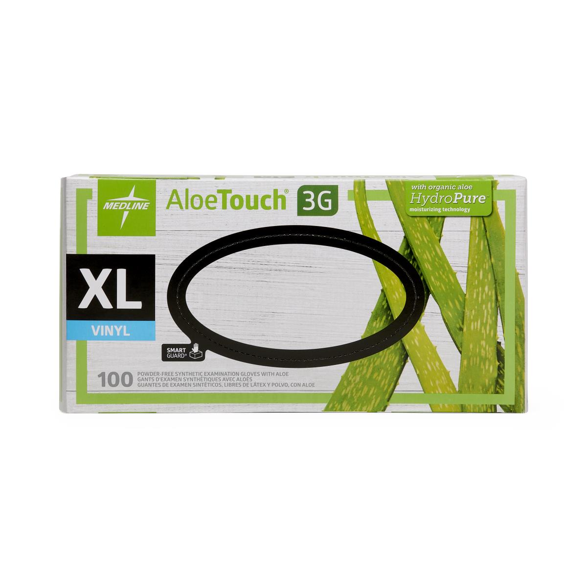 Aloetouch 3g Synthetic Stretch Powder-free Vinyl Glove With Aloe X-large