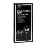 Stethoscope Elite Dual Head Stainless Steel 22" Length Black Each