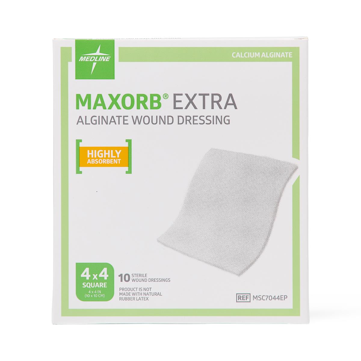 Maxorb Extra Calcium Alginate Wound Dressing 10cm X 10cm Box/10 Each