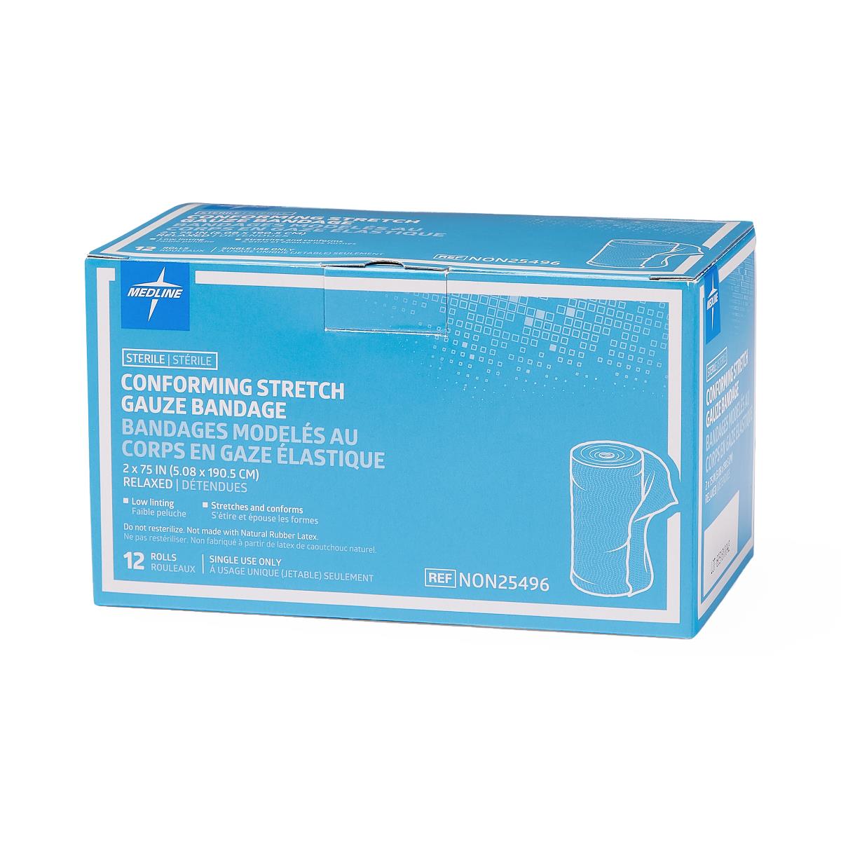 Medline Sterile Conforming Stretch Gauze Bandages
