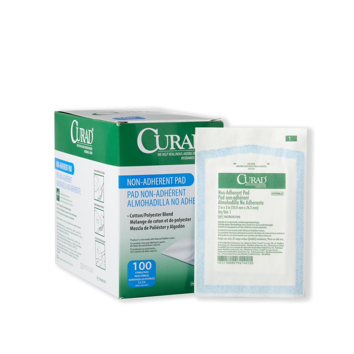 CURAD Sterile Nonadherent Dressing Pads