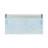 Face Mask With Shield Earloop 3ply Fluid Resistant 80 Level 1 With Anti-fog Thin Foam Strip Blue Blue Case/100 Each