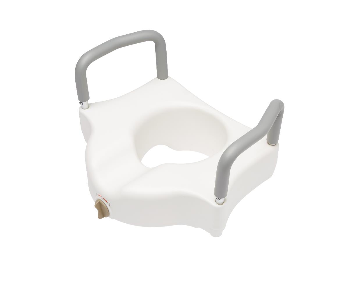 Medline Raised Locking Toilet Seat 5" Raised 400 lb. Capacity