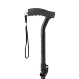T-handle Folding Cane With 3 Pt Tip And Ergonomic Gel Grip 350lb Weightcapacityblack