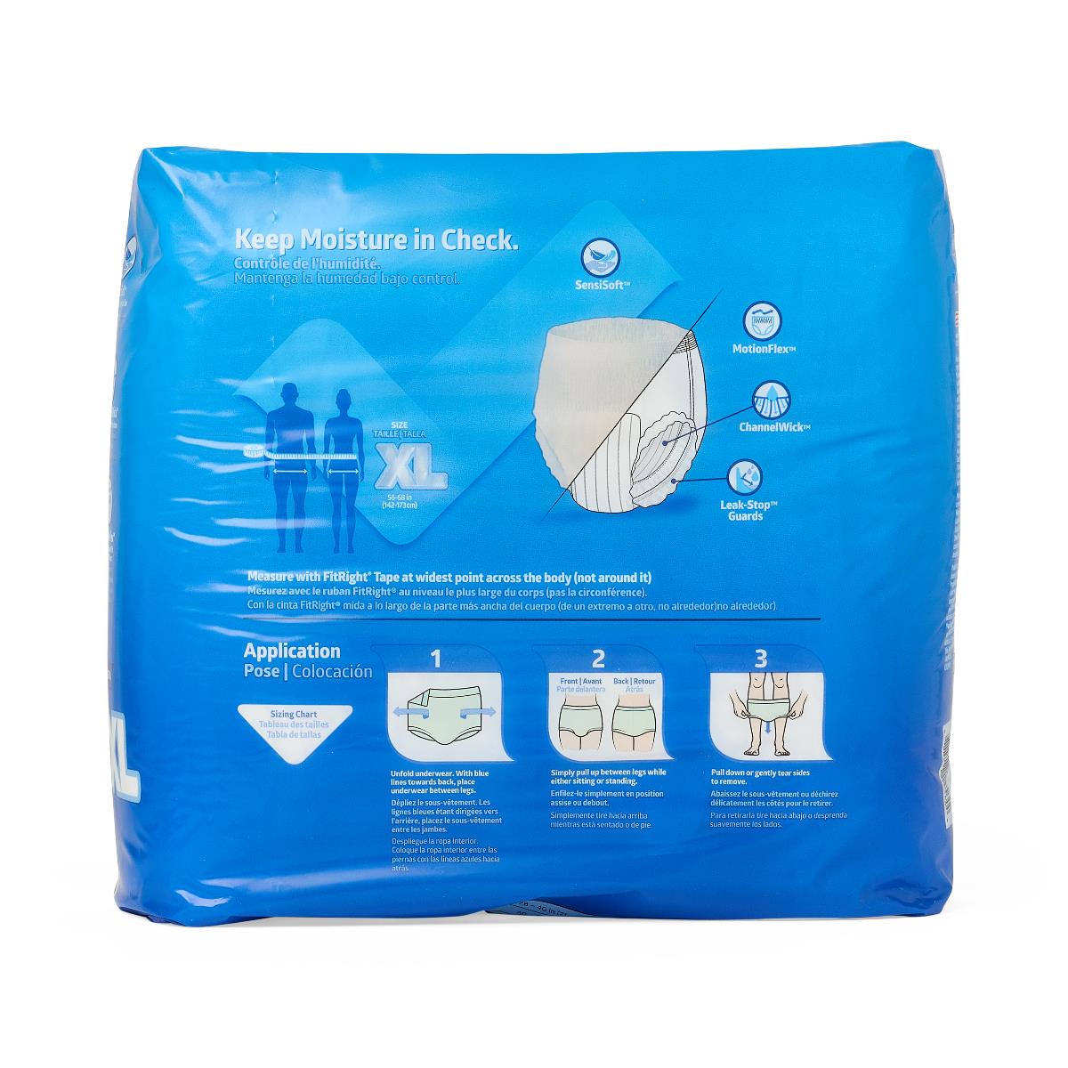 Fitright Ultra Protective Underwear X-large Packages Of 20 Case/80 Each