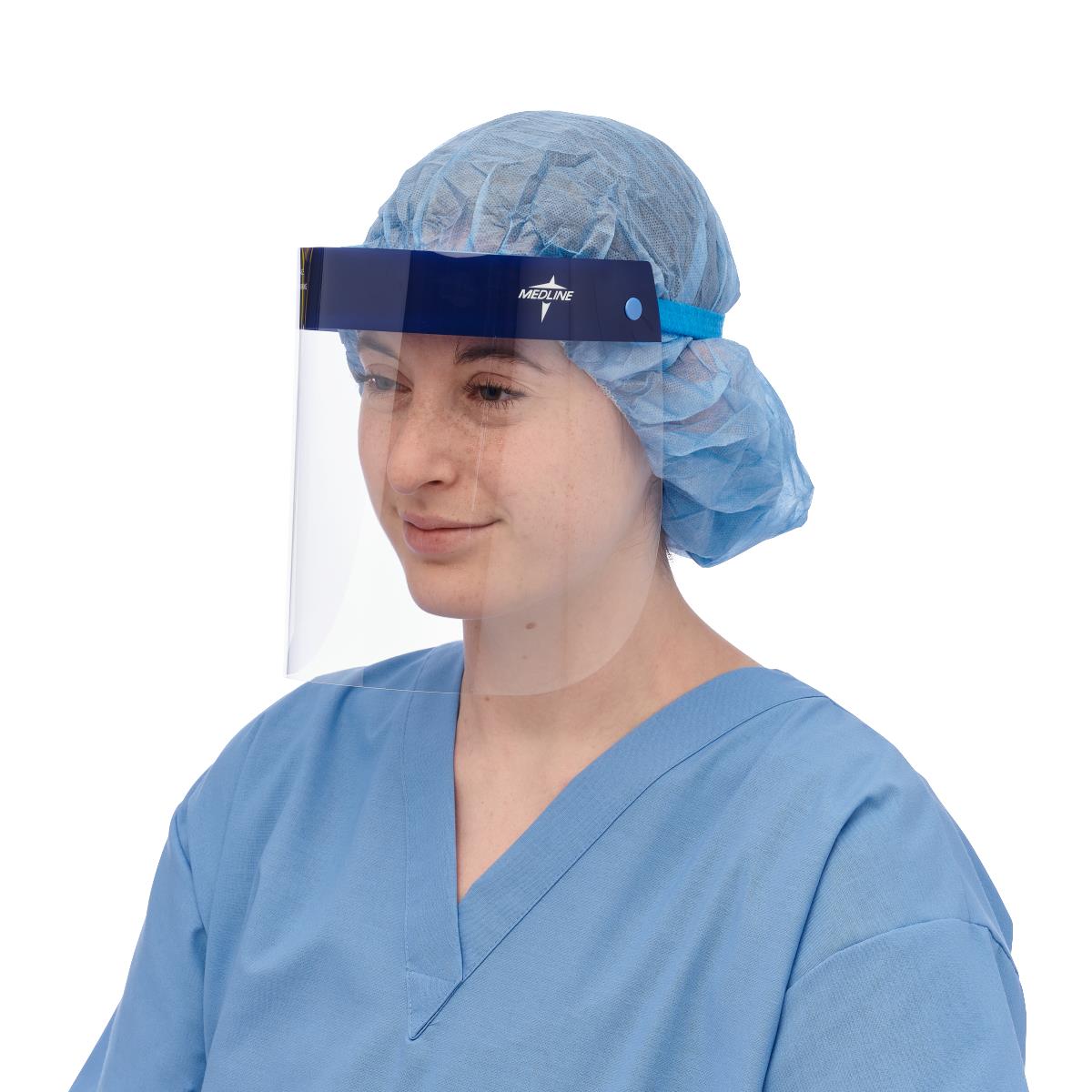Face Shield Disposable With Foam Top And Elastic Band Latex-free
