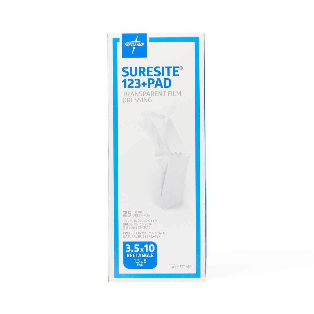 SureSite 123+ Pad Transparent Film Dressing With Pad
