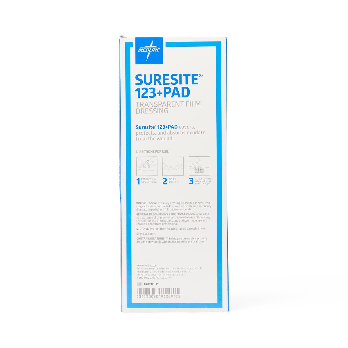 SureSite 123+ Pad Transparent Film Dressing With Pad